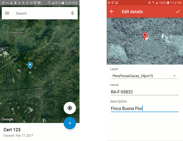 Google My Maps screenshots